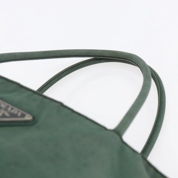PRADA Tote Bag Nylon Khaki Silver Auth bs31174 - Picture 8 of 16